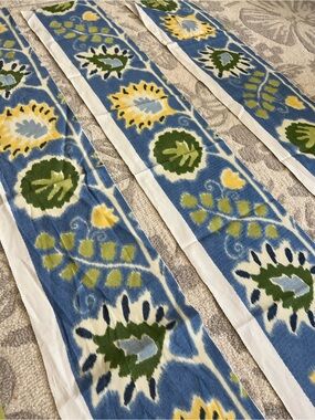 Rosendal Warp Print Fabric in Delft by Brunschwig & Fils Designer fabric remnant